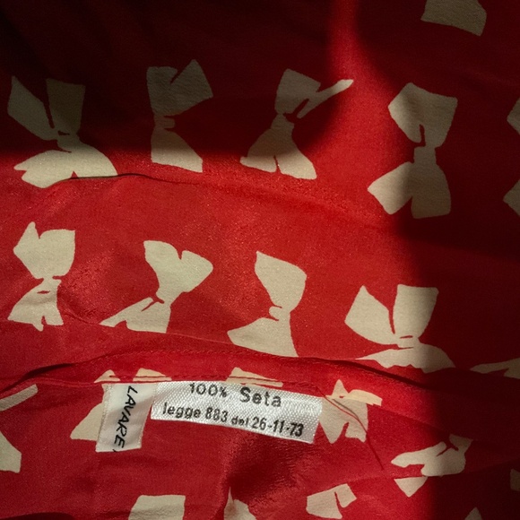 VINTAGE  SILK  BLOUSE BY  BELTRAMI  ‘CREEDS TORONTO ‘ SIZE 44’’ - Picture 13 of 14